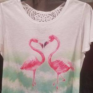 Flamingos and Bling Top